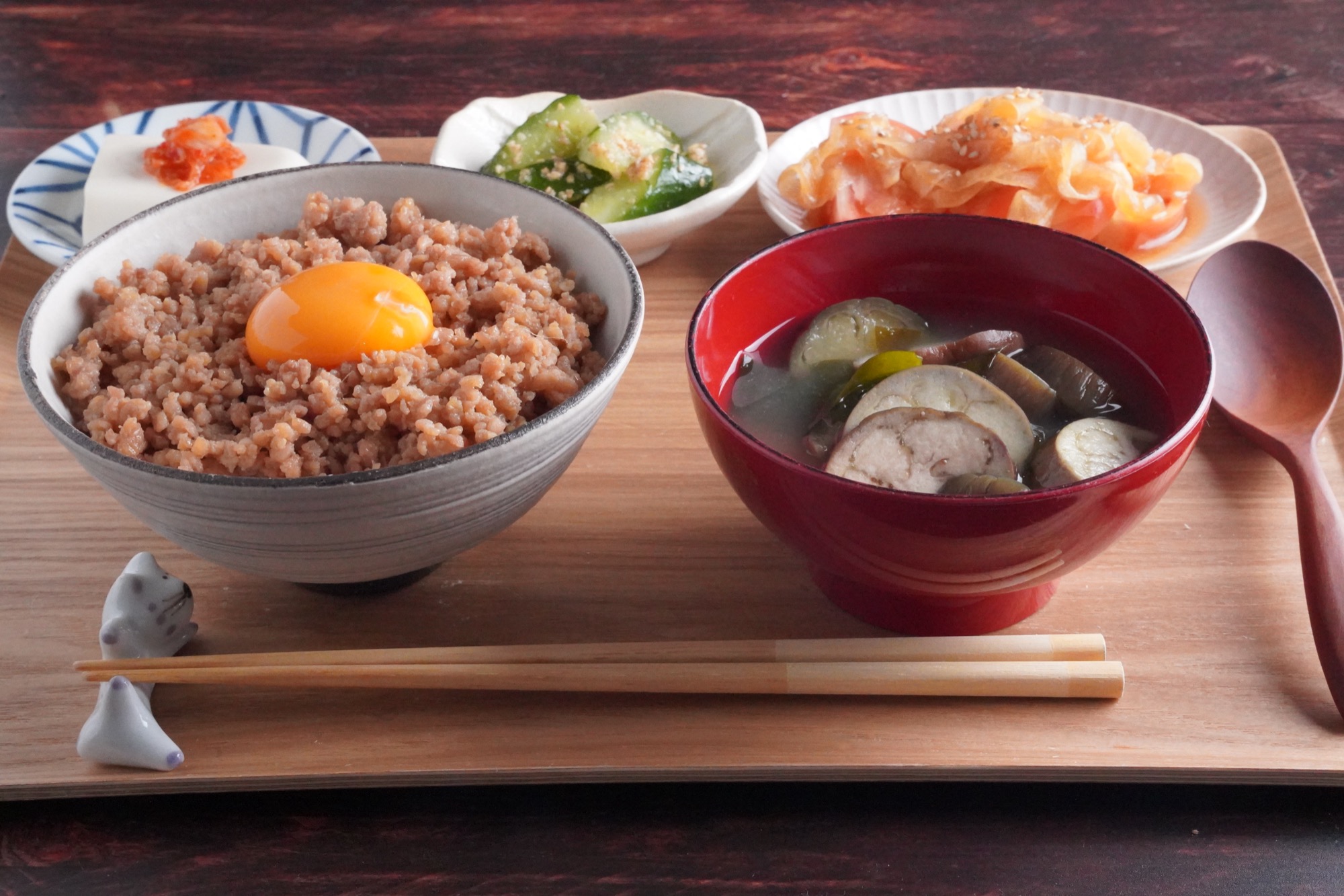 甘辛そぼろ丼献立まとめ