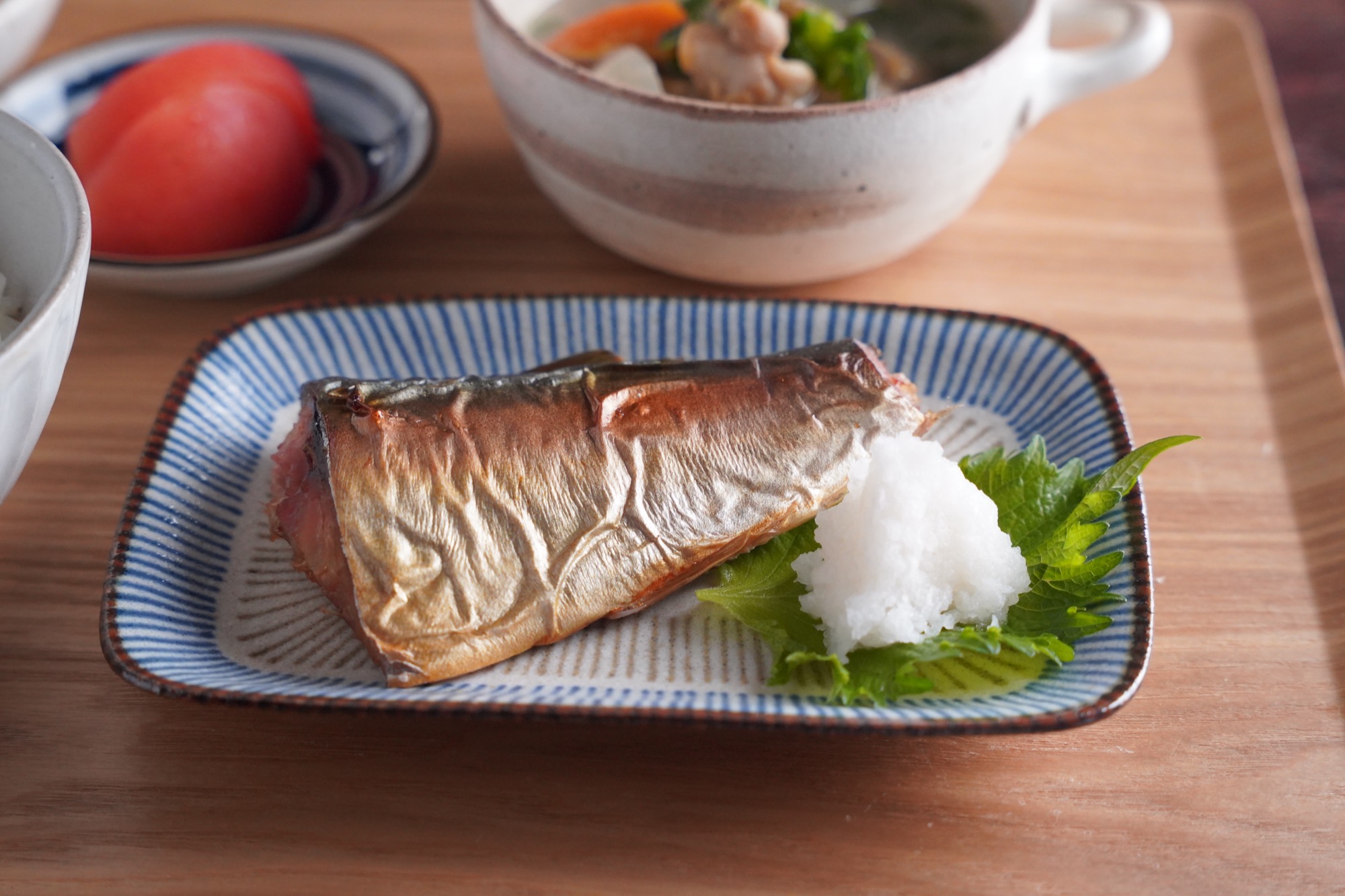 鯖の塩焼きの献立