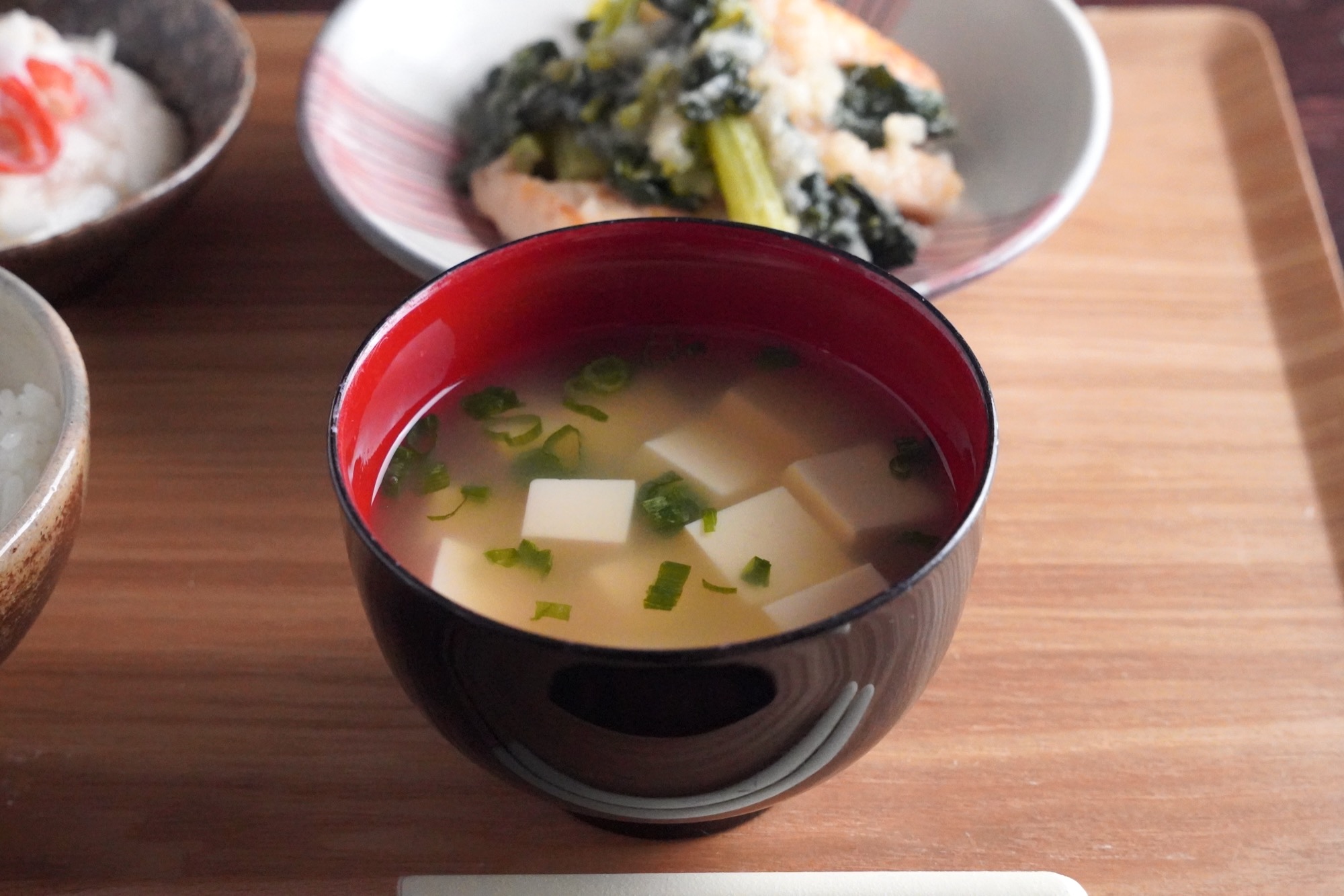 豆腐の味噌汁の献立