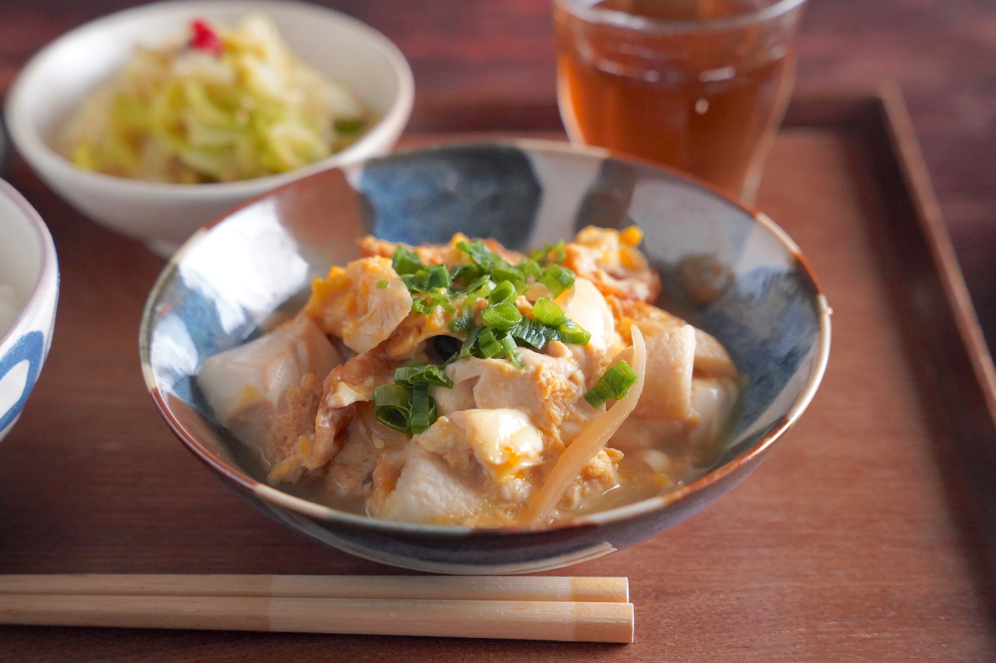 豆腐と玉ねぎの卵とじの献立
